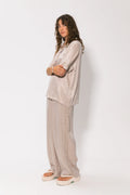 SOMETHING VERY SPECIAL - Panel Geo Resort Shirt - Stone-T-Shirts-Something Very Special-S-UPTOWN LOCAL