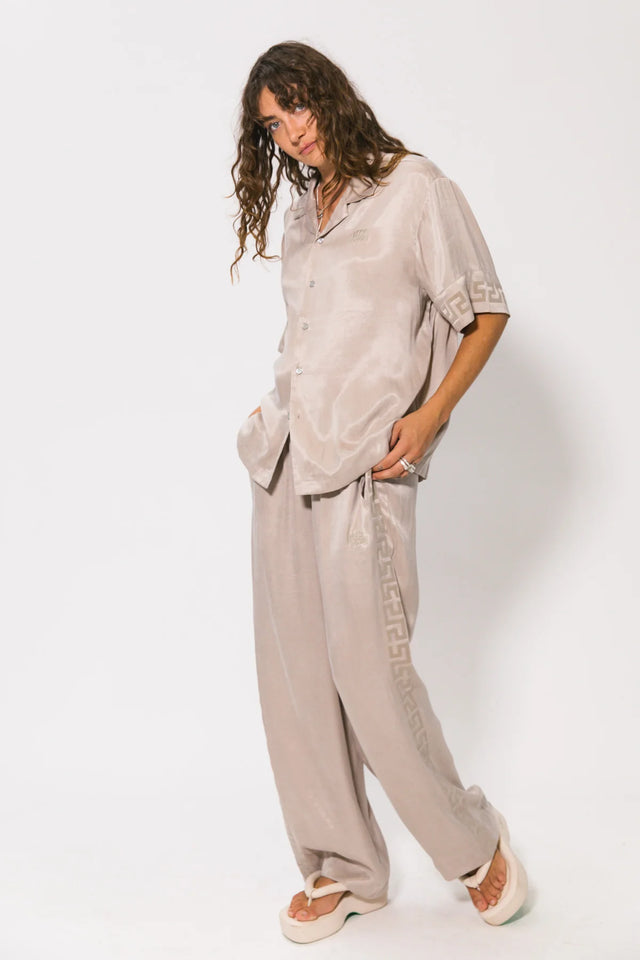 SOMETHING VERY SPECIAL - Panel Geo Vacay Pant - Stone-Pants-Something Very Special-S-UPTOWN LOCAL