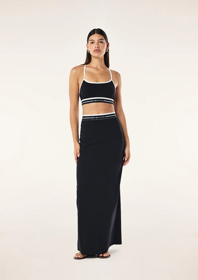 PE NATION - Avant Skirt - Black / Whisper White-Skirts-PE Nation-S-UPTOWN LOCAL
