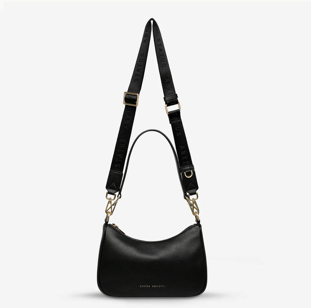 STATUS ANXIETY - Look Both Ways - Black / Brushed Gold-Handbag & Wallet Accessories-Status Anxiety-UPTOWN LOCAL