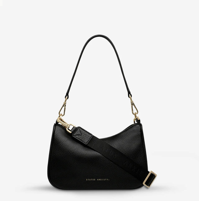 STATUS ANXIETY - Look Both Ways - Black / Brushed Gold-Handbag & Wallet Accessories-Status Anxiety-UPTOWN LOCAL