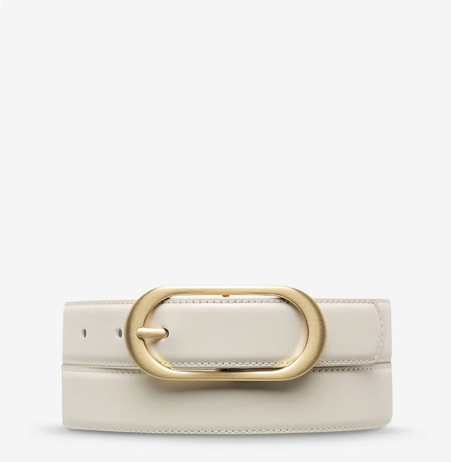 STATUS ANXIETY - Final Loop - Ivory Nappa / Gold-Belts-Status Anxiety-S/M-UPTOWN LOCAL