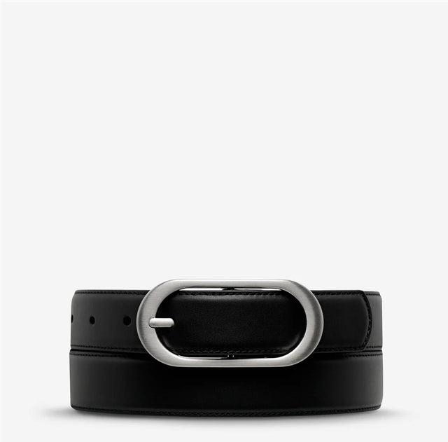 STATUS ANXIETY - Final Loop - Black Nappa / Silver-Belts-Status Anxiety-S/M-UPTOWN LOCAL