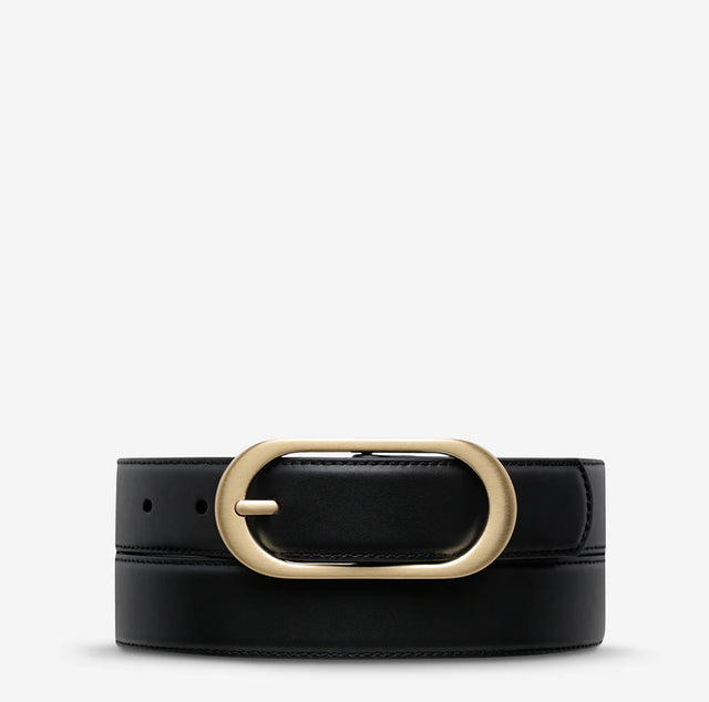 STATUS ANXIETY - Final Loop - Black Nappa / Gold-Belts-Status Anxiety-S/M-UPTOWN LOCAL