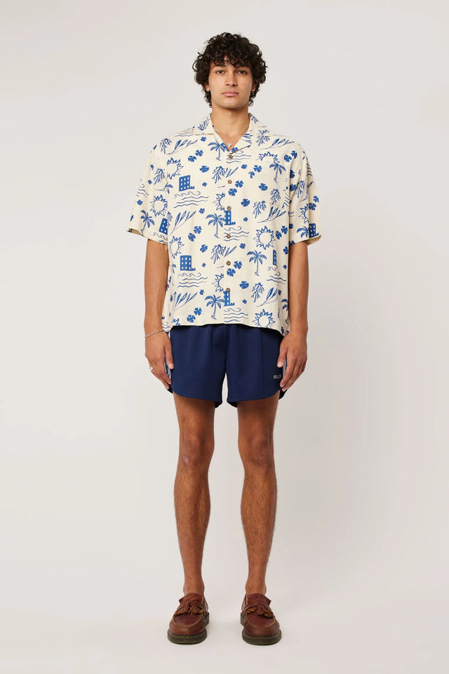 ROLLAS - Breakwater Bowler Shirt - Natural-Shirts-Rolla's-S-UPTOWN LOCAL