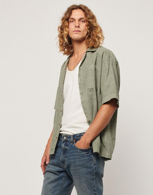 ROLLAS - Tile Cord Bowler - Moss-Shirts-Rolla's-S-UPTOWN LOCAL