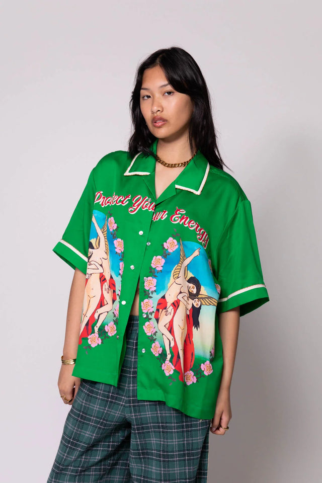 SOMETHING VERY SPECIAL - Green Guardian Angels Resort Shirt-Shirts-Something Very Special-S-UPTOWN LOCAL