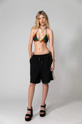 SOMETHING VERY SPECIAL - Black Knitted Relaxed Short-Shorts-Something Very Special-S-UPTOWN LOCAL