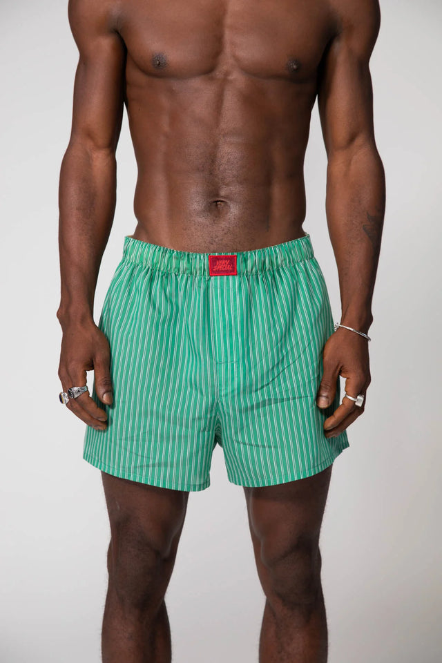 SOMETHING VERY SPECIAL - Green Stripe Boxer Shorts-Boxer-Something Very Special-S-UPTOWN LOCAL
