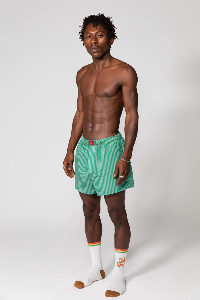 SOMETHING VERY SPECIAL - Green Stripe Boxer Shorts-Boxer-Something Very Special-S-UPTOWN LOCAL