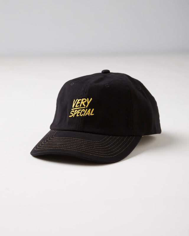 SOMETHING VERY SPECIAL - Black Stack Logo Dad Cap-Hats-Something Very Special-UPTOWN LOCAL