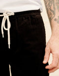 MR SIMPLE - Burbank Cord Short - Black-Shorts-Mr. Simple-S-UPTOWN LOCAL