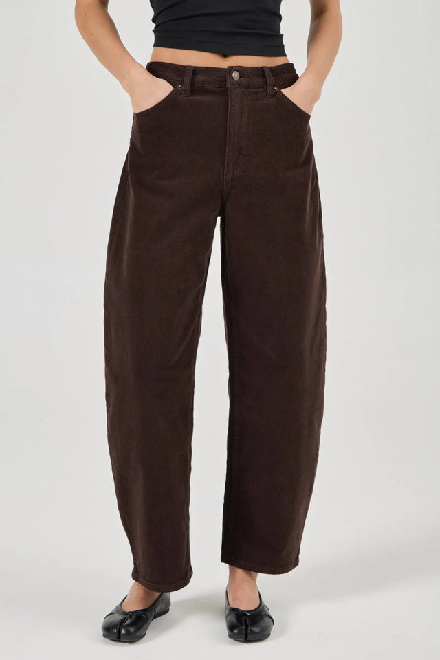 ROLLAS - Gigi Barrel Jean - Espresso Cord-Denim-Rolla's-24-UPTOWN LOCAL