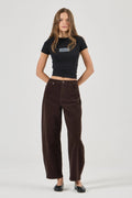 ROLLAS - Gigi Barrel Jean - Espresso Cord-Denim-Rolla's-24-UPTOWN LOCAL