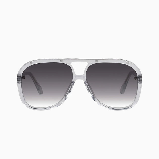 VALLEY - Bang - Crystal w. Silver Metal Trim / Black Gradient Polarised Lens-Sunglasses-Valley-UPTOWN LOCAL