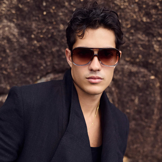 VALLEY - Bang Bang Transparent Chocolate Fade to Crystal w. Gold / Brown Gradient polarised lens-Sunglasses-Valley-UPTOWN LOCAL