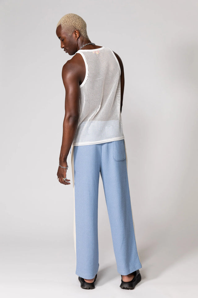 SOMETHING VERY SPECIAL - Steel Blue Knitted Baggy Pant-Pants-Something Very Special-S-UPTOWN LOCAL