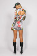 SOMETHING VERY SPECIAL - Graffiti Spliced Mini Dress-Dresses-Something Very Special-XS-UPTOWN LOCAL
