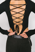 SOMETHING VERY SPECIAL - Trinity Cut-Out Body Suit - Black-Bodysuit-Something Very Special-XS-UPTOWN LOCAL