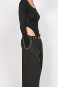 SOMETHING VERY SPECIAL - Trinity Cut-Out Body Suit - Black-Bodysuit-Something Very Special-XS-UPTOWN LOCAL