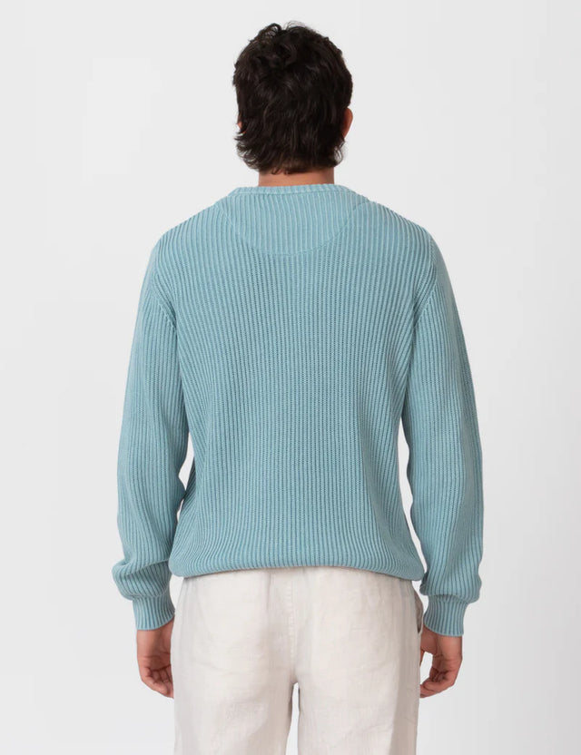 MR SIMPLE - Fisher Knit - Blue Smoke-Jumpers-Mr. Simple-S-UPTOWN LOCAL