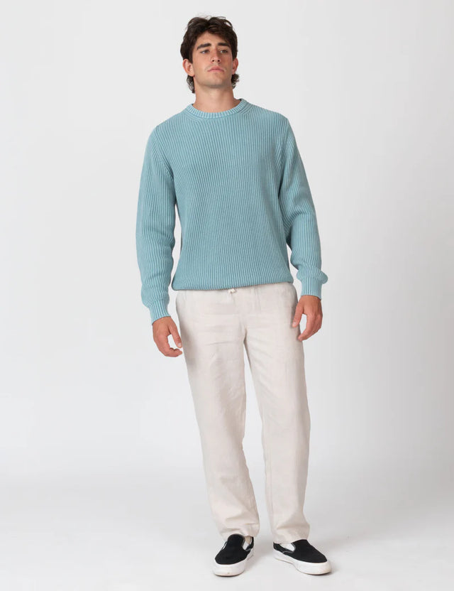 MR SIMPLE - Fisher Knit - Blue Smoke-Jumpers-Mr. Simple-S-UPTOWN LOCAL