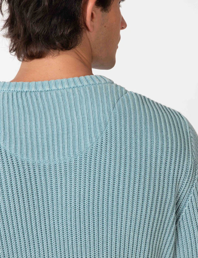 MR SIMPLE - Fisher Knit - Blue Smoke-Jumpers-Mr. Simple-S-UPTOWN LOCAL