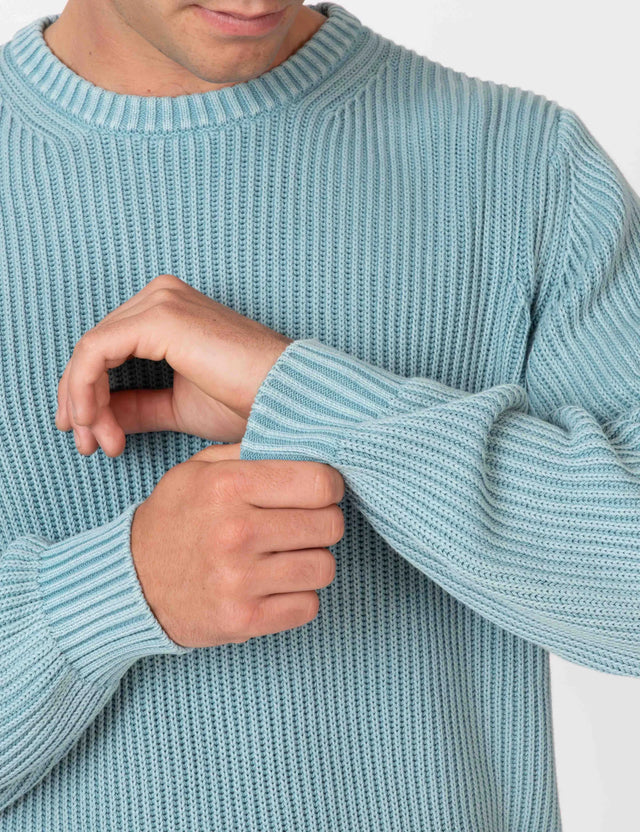 MR SIMPLE - Fisher Knit -  Blue Smoke