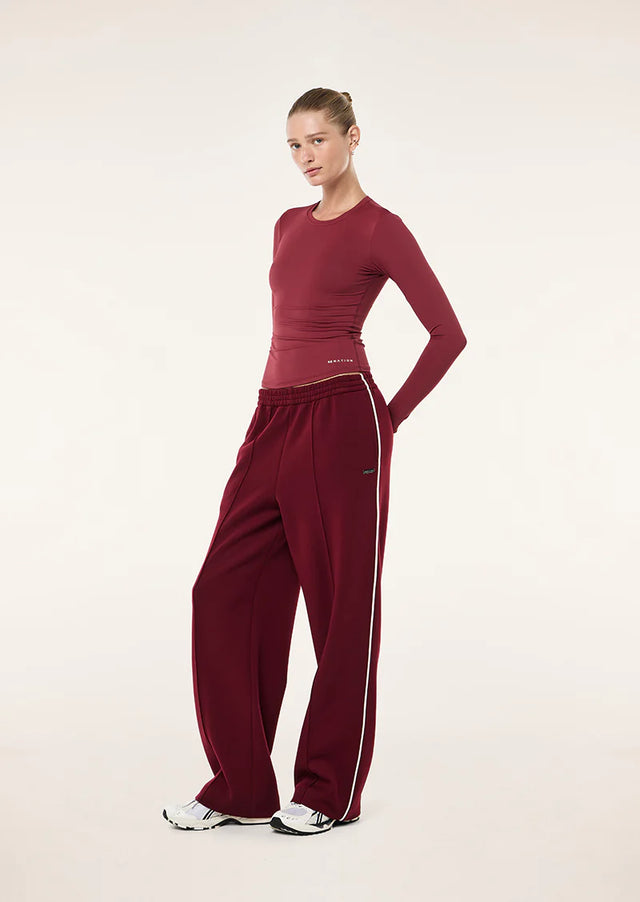 PE NATION - Triumph Pant - Cabernet-Track Pants-PE Nation-6/XS-UPTOWN LOCAL