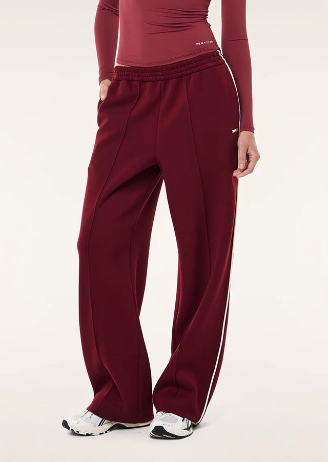 PE NATION - Triumph Pant - Cabernet-Track Pants-PE Nation-6/XS-UPTOWN LOCAL