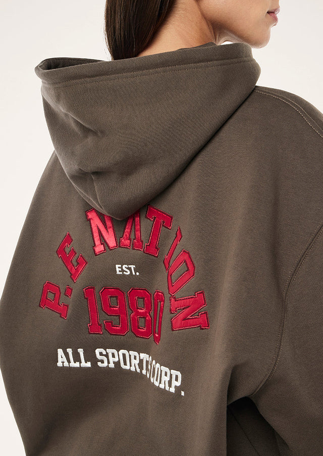 PE NATION - Inbound Hoodie - Major Brown-Sweaters-PE Nation-6/XS-UPTOWN LOCAL