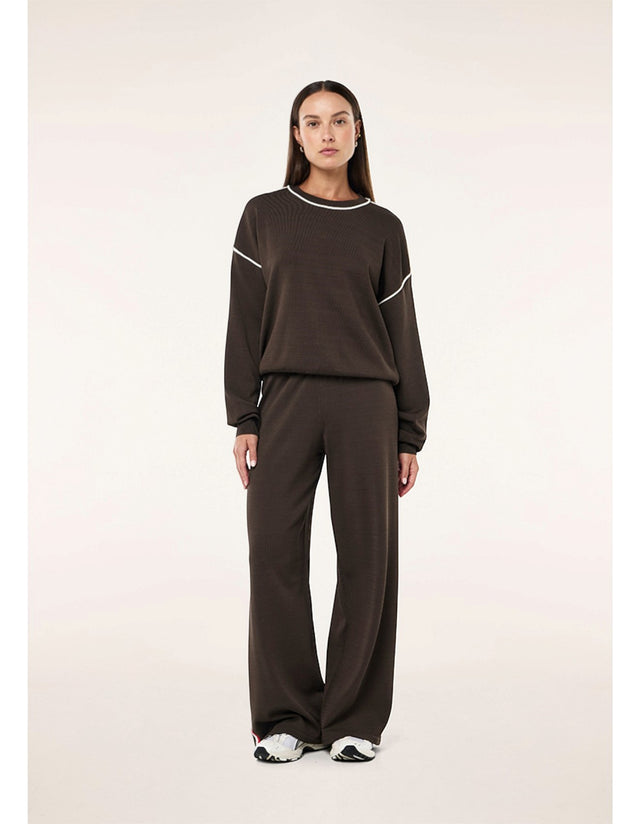 PE NATION - Retreat Sweater - Major Brown-Sweaters-PE Nation-6/XS-UPTOWN LOCAL