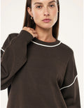PE NATION - Retreat Sweater - Major Brown-Sweaters-PE Nation-6/XS-UPTOWN LOCAL