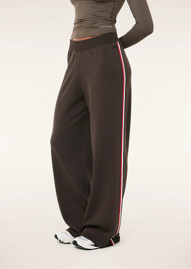 PE NATION - Retreat Knit Pant - Major Brown-Knitwear-PE Nation-6/XS-UPTOWN LOCAL