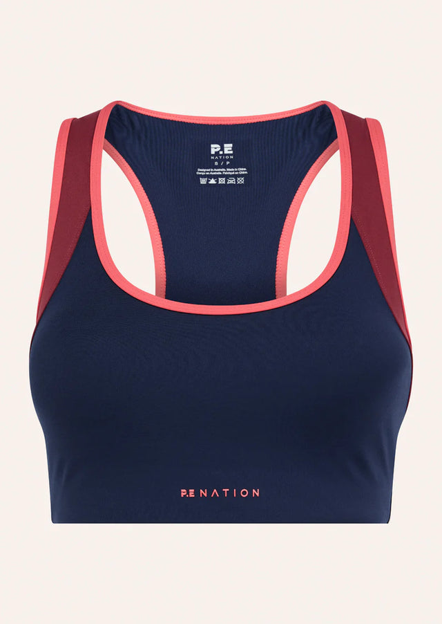PE NATION - Convex Sports Bra - Dark Navy-Activewear-PE Nation-6/XS-UPTOWN LOCAL