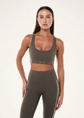 PE NATION - Dynamic Sports Bra - Major Brown-Activewear-PE Nation-6/XS-UPTOWN LOCAL
