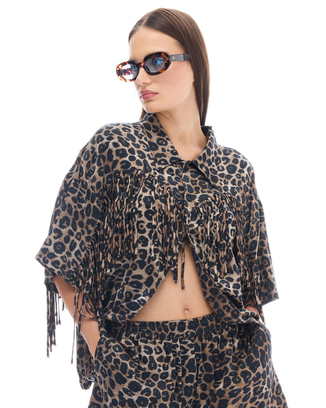 THE TALES - Ibiza Animal Fringe Shirt-Shirts-The Tales-XS-UPTOWN LOCAL