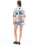 THE TALES - 05 Racer Football Jersey - Off White-Shirts & Tops-The Tales-XS-UPTOWN LOCAL
