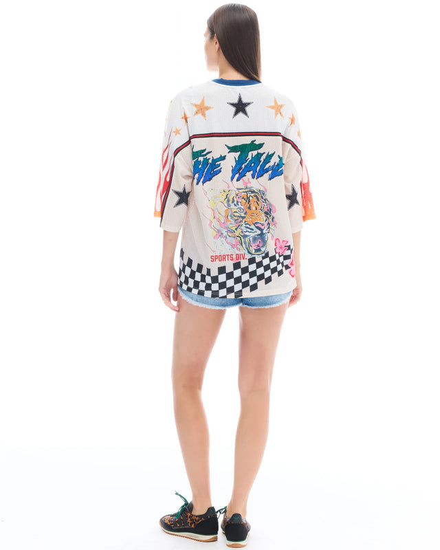 THE TALES - 05 Racer Football Jersey - Off White-Shirts & Tops-The Tales-XS-UPTOWN LOCAL
