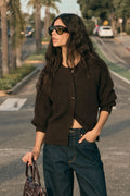 ROLLAS - Duchess Cardigan - Chocolate-Knitwear-Rolla's-6/XS-UPTOWN LOCAL