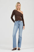 ROLLAS - Natasha Off Shoulder Top - Espresso-tops-Rolla's-6/XS-UPTOWN LOCAL