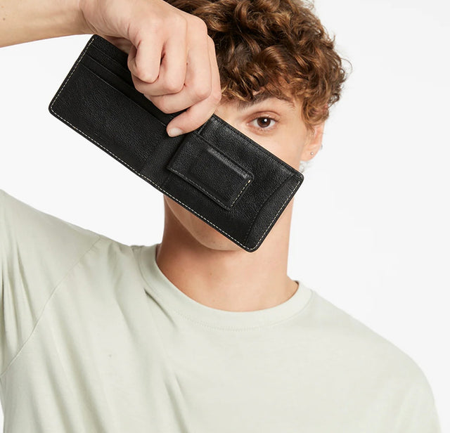 STATUS ANXIETY - Ethan Money Clip Wallet - Black-Wallets-Status Anxiety-UPTOWN LOCAL