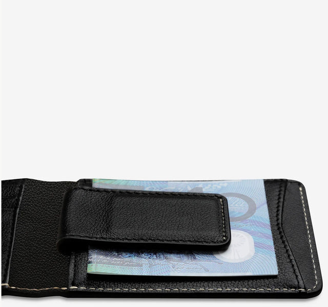 STATUS ANXIETY - Ethan Money Clip Wallet - Black-Wallets-Status Anxiety-UPTOWN LOCAL