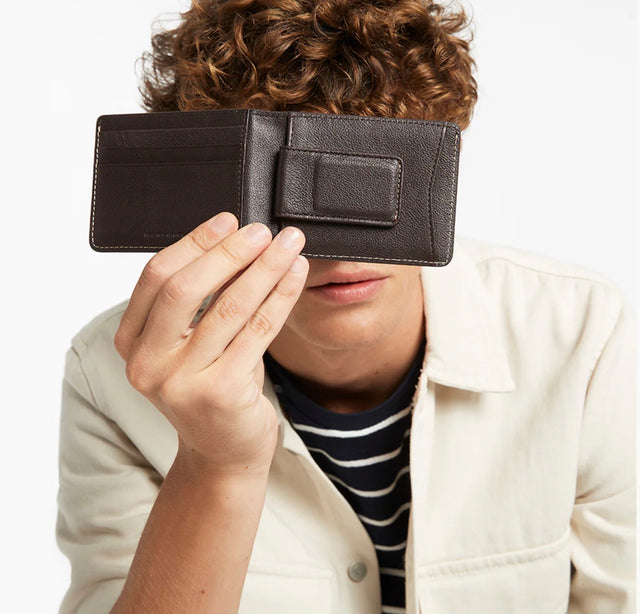 STATUS ANXIETY - Ethan Money Clip Wallet - Chocolate-Wallets-Status Anxiety-UPTOWN LOCAL