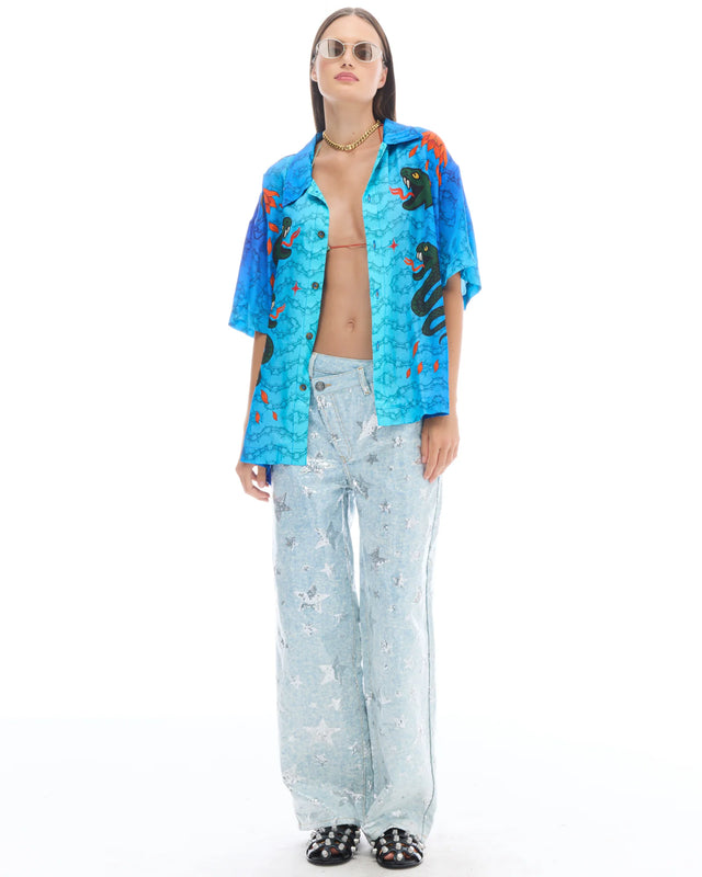 THE TALES - Snake Chain Oversized Shirt