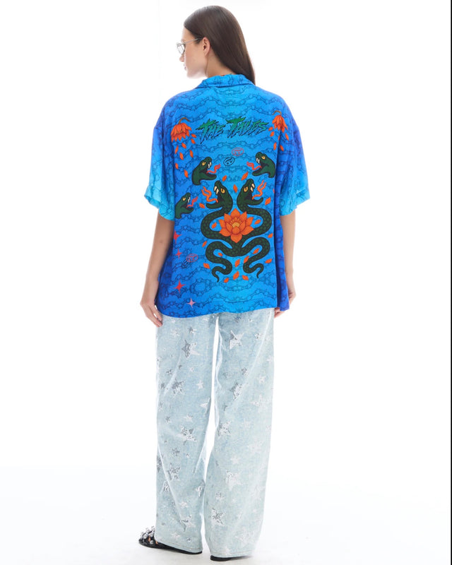 THE TALES - Snake Chain Oversized Shirt-Tops-The Tales-XS-UPTOWN LOCAL