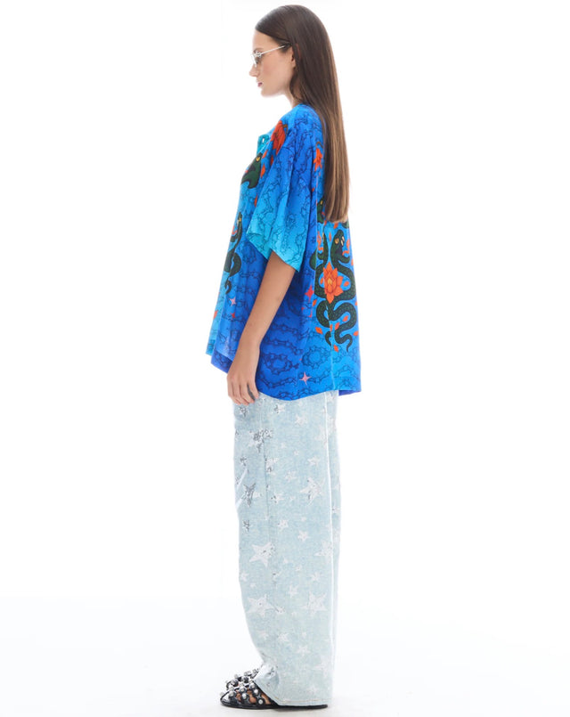 THE TALES - Snake Chain Oversized Shirt-Tops-The Tales-XS-UPTOWN LOCAL