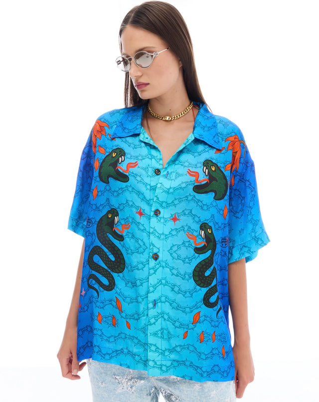THE TALES - Snake Chain Oversized Shirt-Tops-The Tales-XS-UPTOWN LOCAL