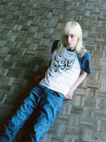 NUDIE JEANS - Roy Raglan T-shirt Take It Easy - Off White / Black-T-Shirts-Nudie Jeans-S-UPTOWN LOCAL