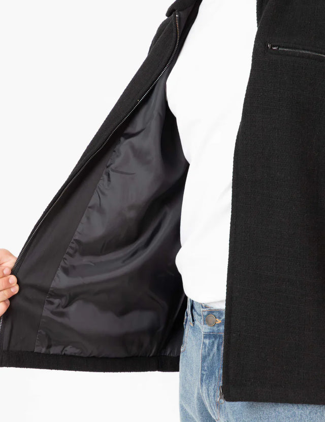 MR SIMPLE - Hudson Jacket - Black Crosshatch-Jackets-Mr. Simple-S-UPTOWN LOCAL